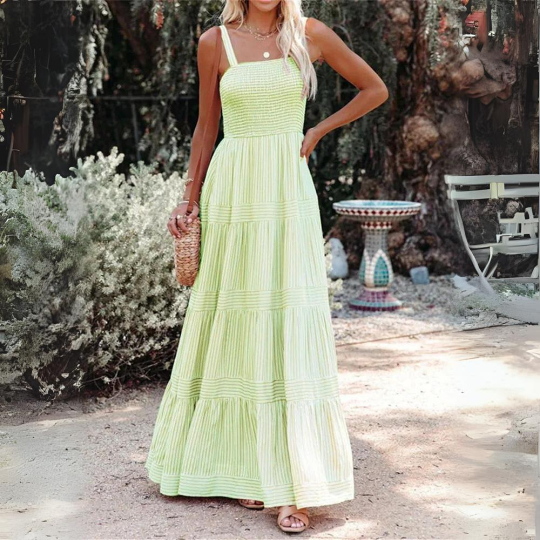 Tiered Strappy Summer Maxi Dress | Sophia