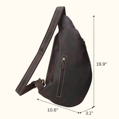 Men Vintage Leather Sling Bag | Milan