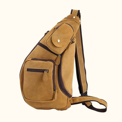 Men Vintage Leather Sling Bag | Milan