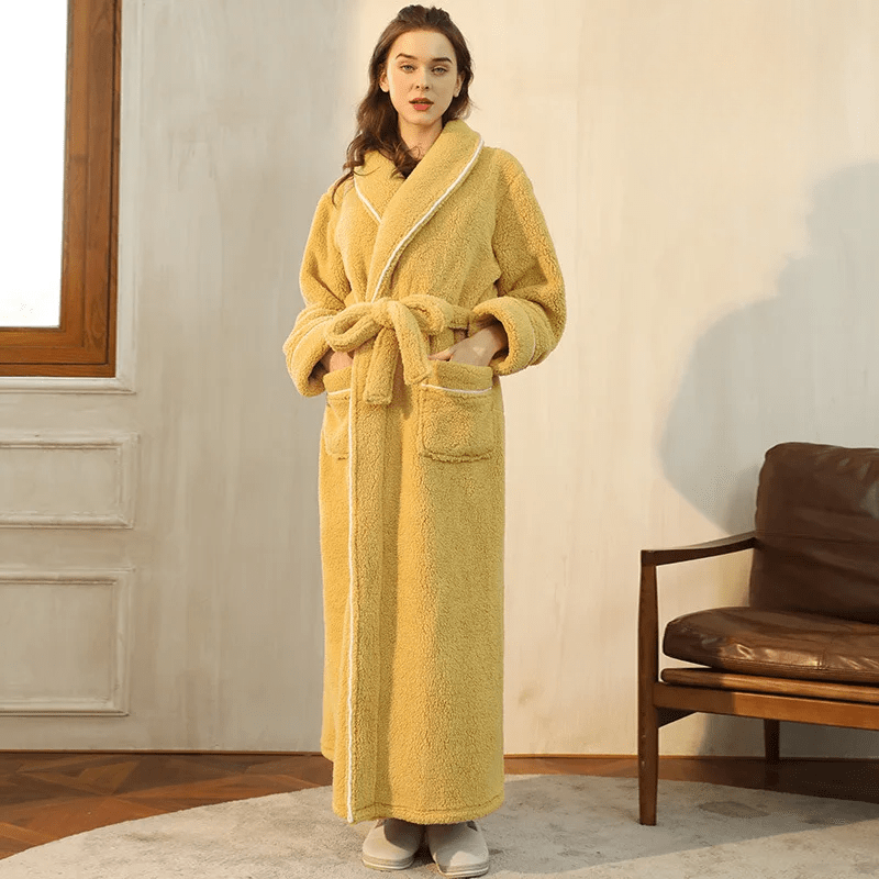 Neville | Unisex Plush Fleece Bathrobe for Women