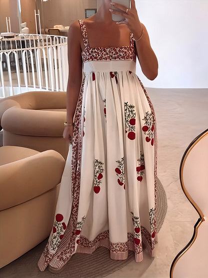 Women Floral Square Neck Maxi Dress | Stella