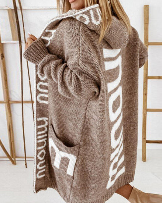 Women Hooded Knit Cardigan | Alice
