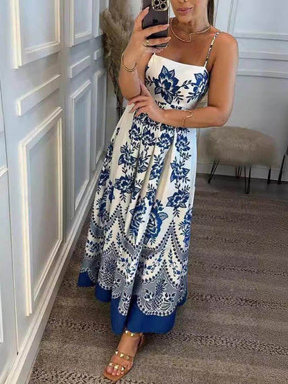 Women Midi Dress Floral Print Polyester | Orlaith-3