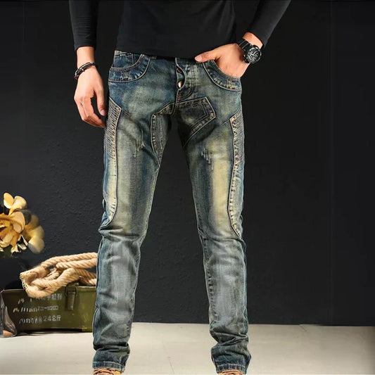Men's Denim Pants Vintage Wash Cotton | Niels-1