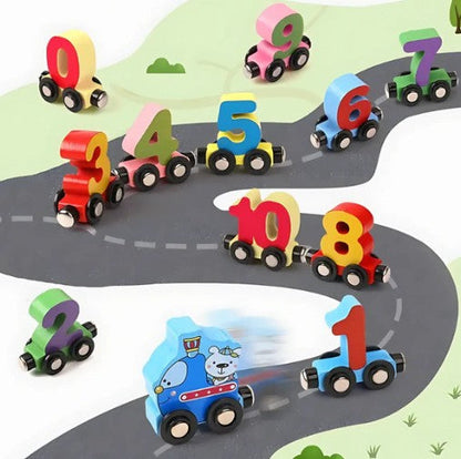 Kids Wooden Train Set Magnetic Toy | Learning Fun-2