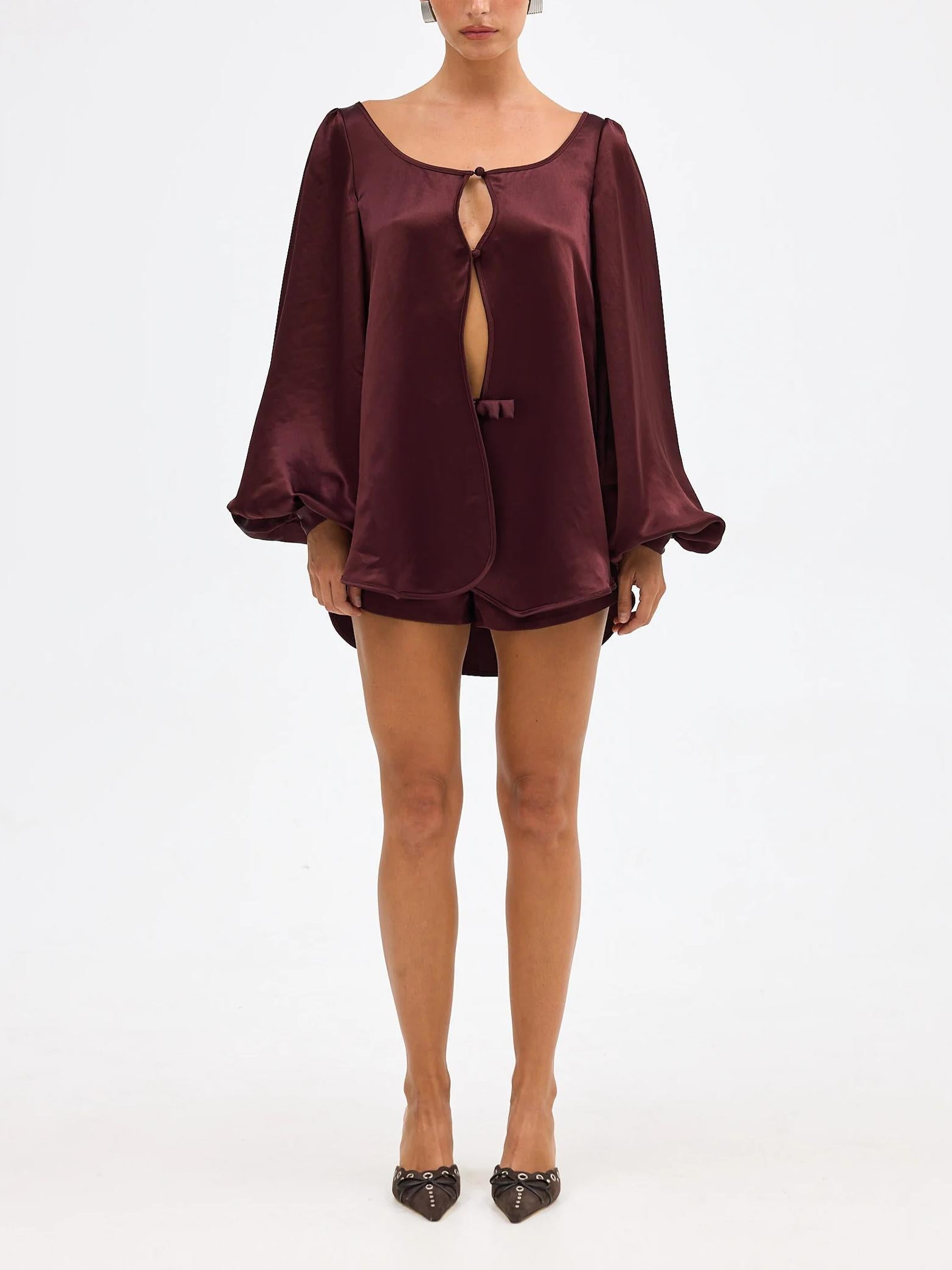 Women Two Piece Set Satin Look | Penelope-1