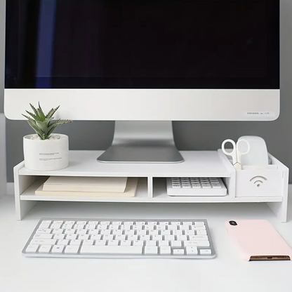 Monitor Stand for Desk Black Wood | Elegant Design 5