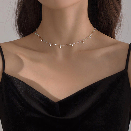 Women Silver Drop Necklace Alloy | Elegant Charm-1