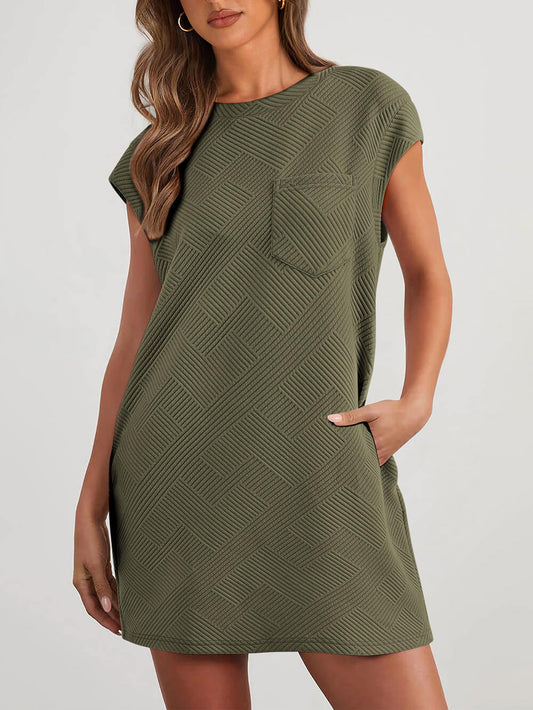 Women Mini Dress Black Cotton | Alouette-1