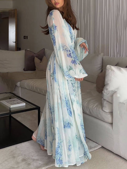 Women Maxi Dress Floral Cotton | Lindsay-2