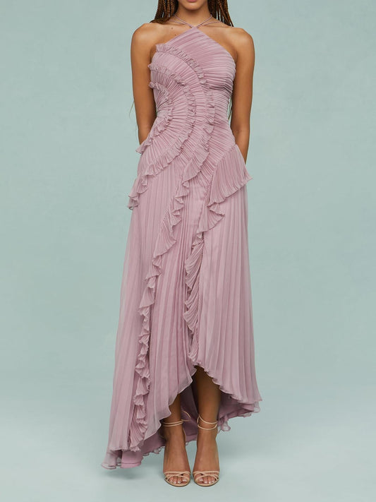 Women Maxi Dress Blue Polyester | Ocean Breeze-1