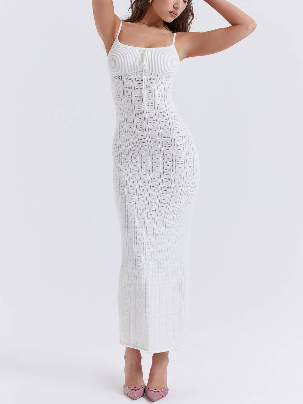 Women Floral Print Maxi Dress Polyester | Joely-4