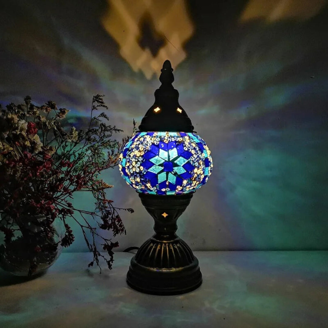 Colorful Mosaic Glass Table Lamp | Artistic Charm-3