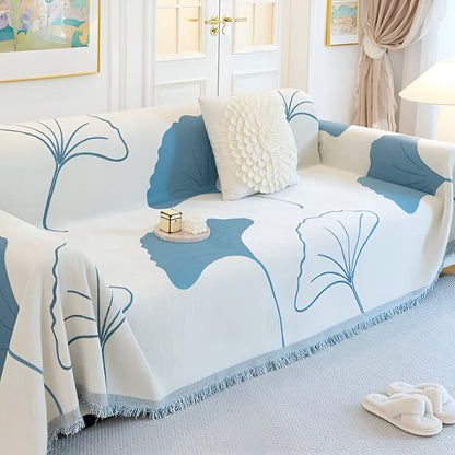Sofa Cover Ginkgo Leaf Chenille | Elegant Home Decor 5