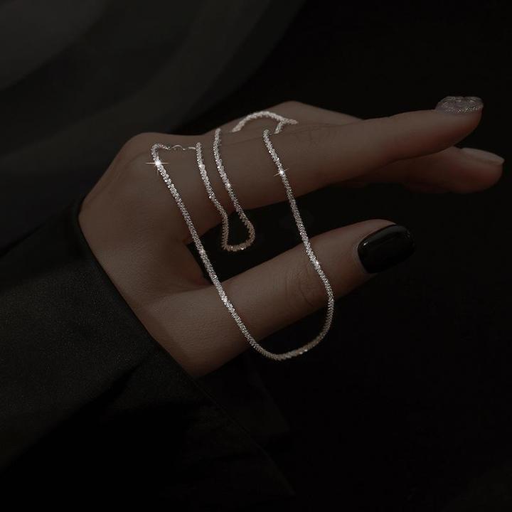Women Necklace Set Silver Minimalist | Aika-6