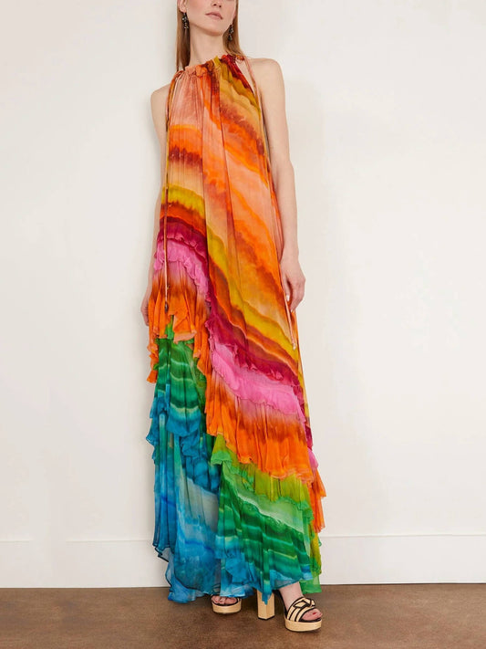 Women Maxi Dress Multi Viscose | Iris-1