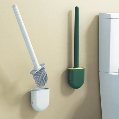 Silicone Toilet Brush Set with Holder for Bathroom | Home Essentials 2