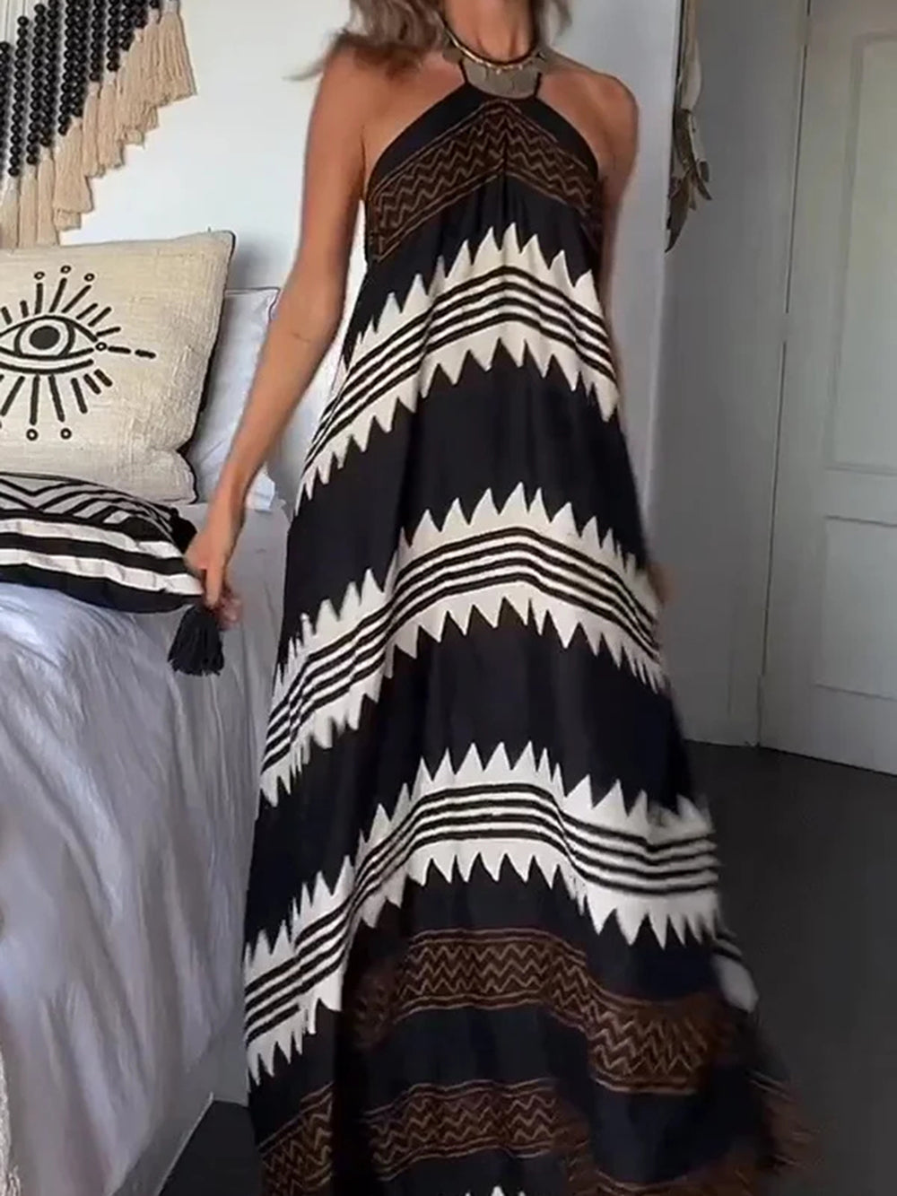 Variant image for Women Maxi Dress Multicolor Polyester | Victoria-1