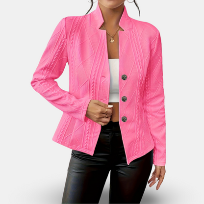 Women Textured Button-Up Tailored Blazer | Charis