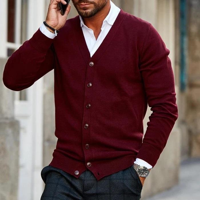 Men Classic Buttoned Cardigan | Joshua