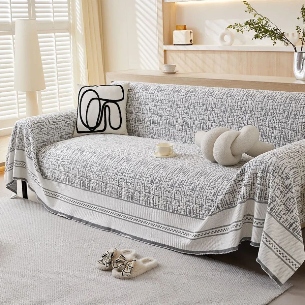 Sofa Cover Stretchable Ice Silk Neutral | Home Comfort 2