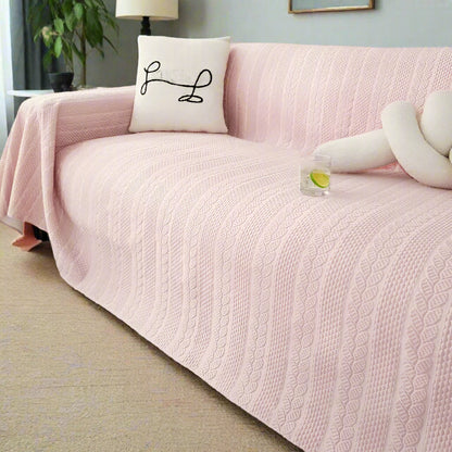 Sofa Cover Beige Microfiber Non-Slip | Tranquil 1