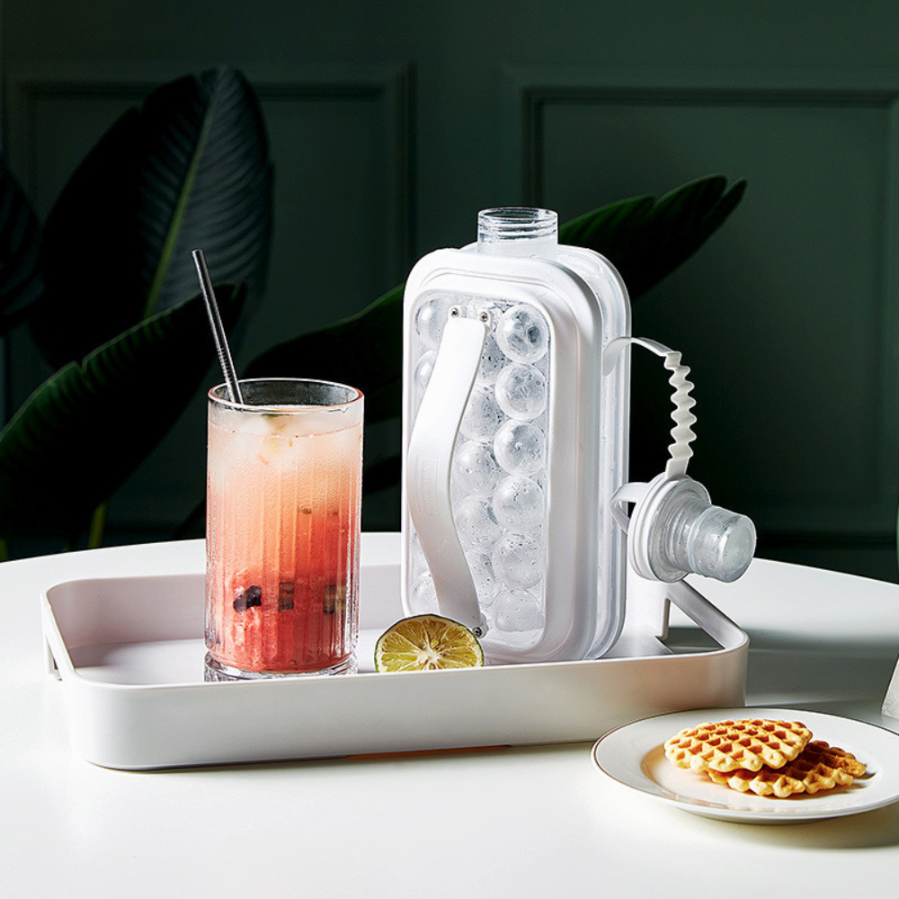 Ice Ball Maker Bottle White Plastic | Elegant Design 3