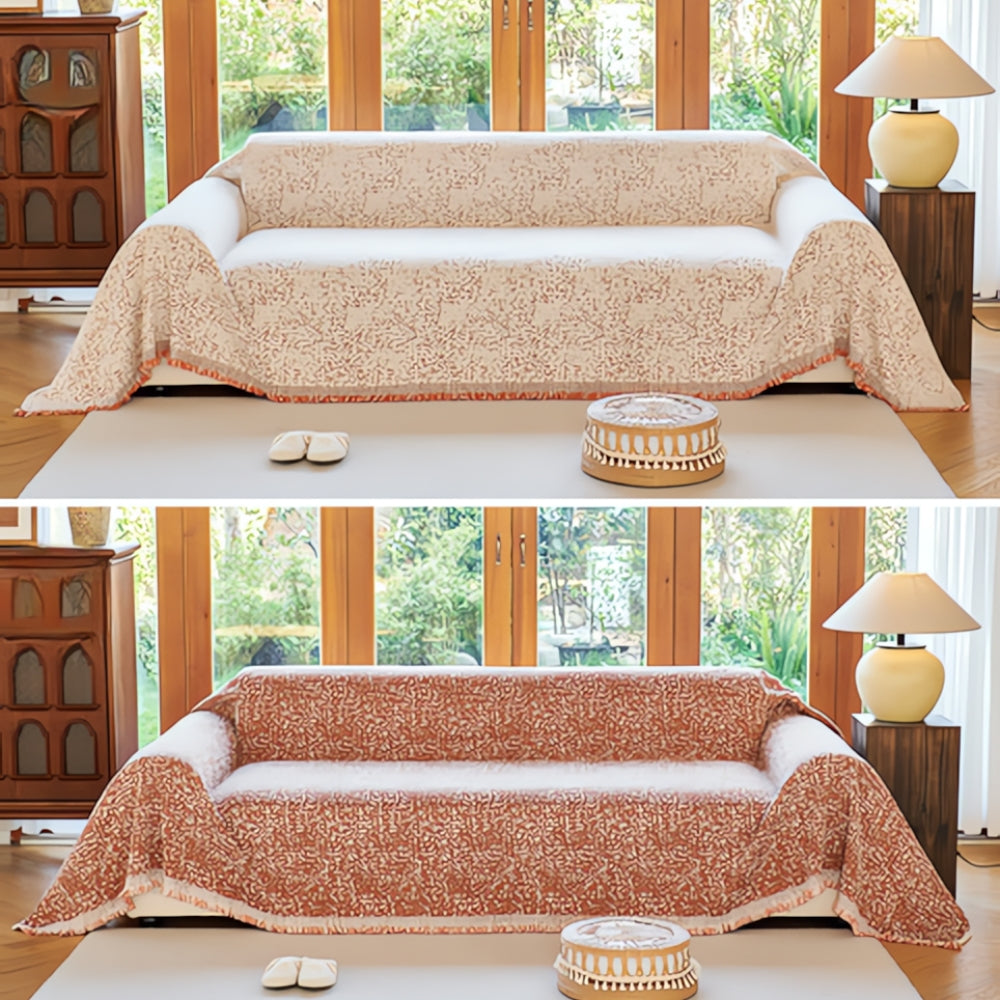 Sofa Cover Reversible Cotton Blend | Nordic Charm 5