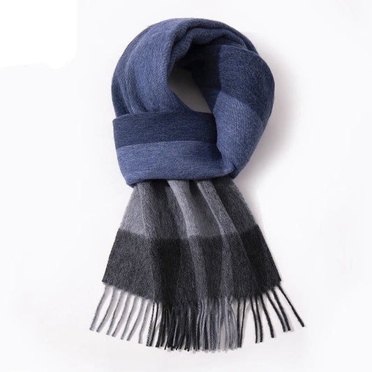 Men Soft Gradient Plaid Scarf | Dave