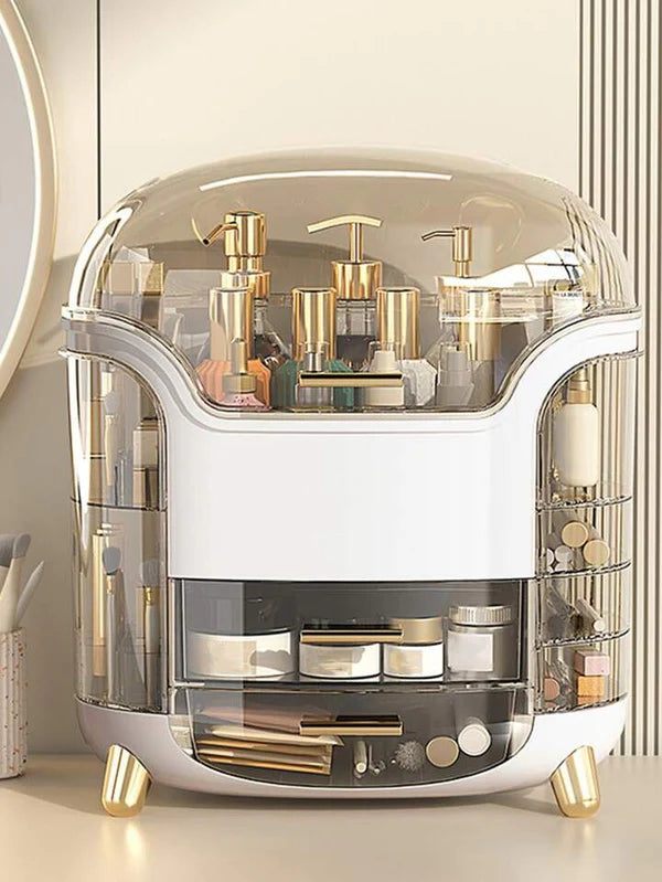Multi-Level Makeup Organizer with Clear Lid