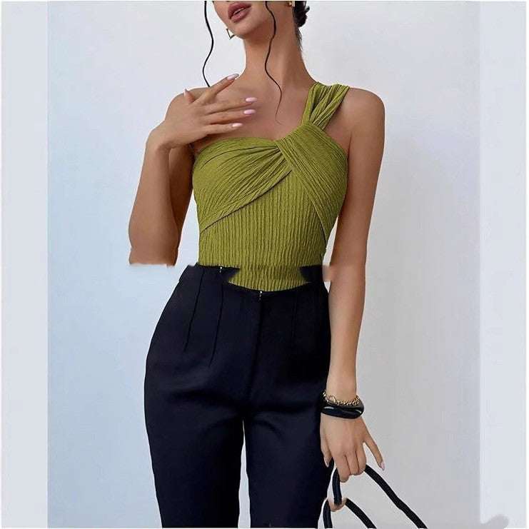Women Jumpsuit Green Polyester | Urban Chic-4