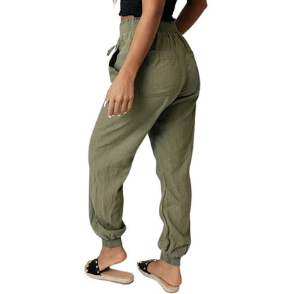 Relaxed Drawstring Waist Pants | Willa