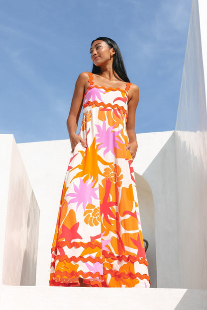 Vibrant Tropical Maxi Dress | Solara