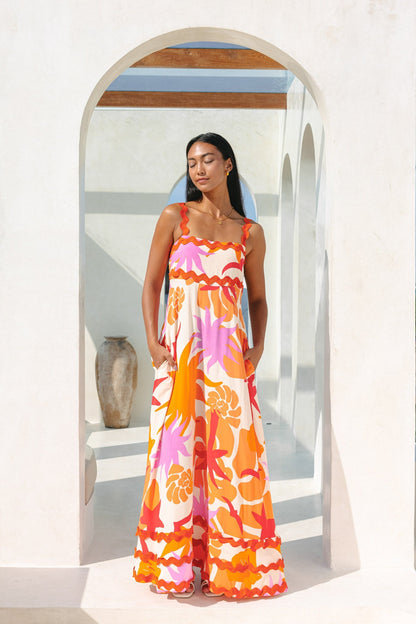 Vibrant Tropical Maxi Dress | Solara