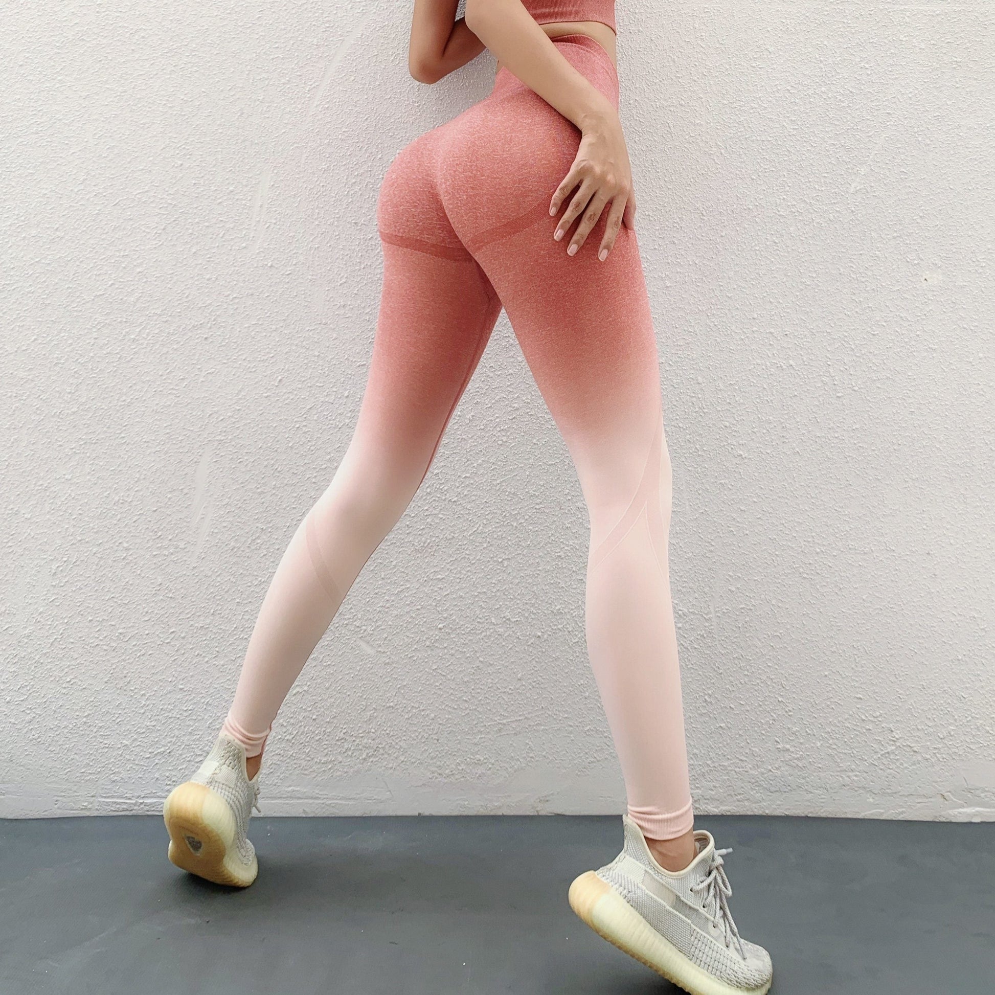 Variant image for Women Gym Leggings Ombre Striped Nylon Blend | Bella-1