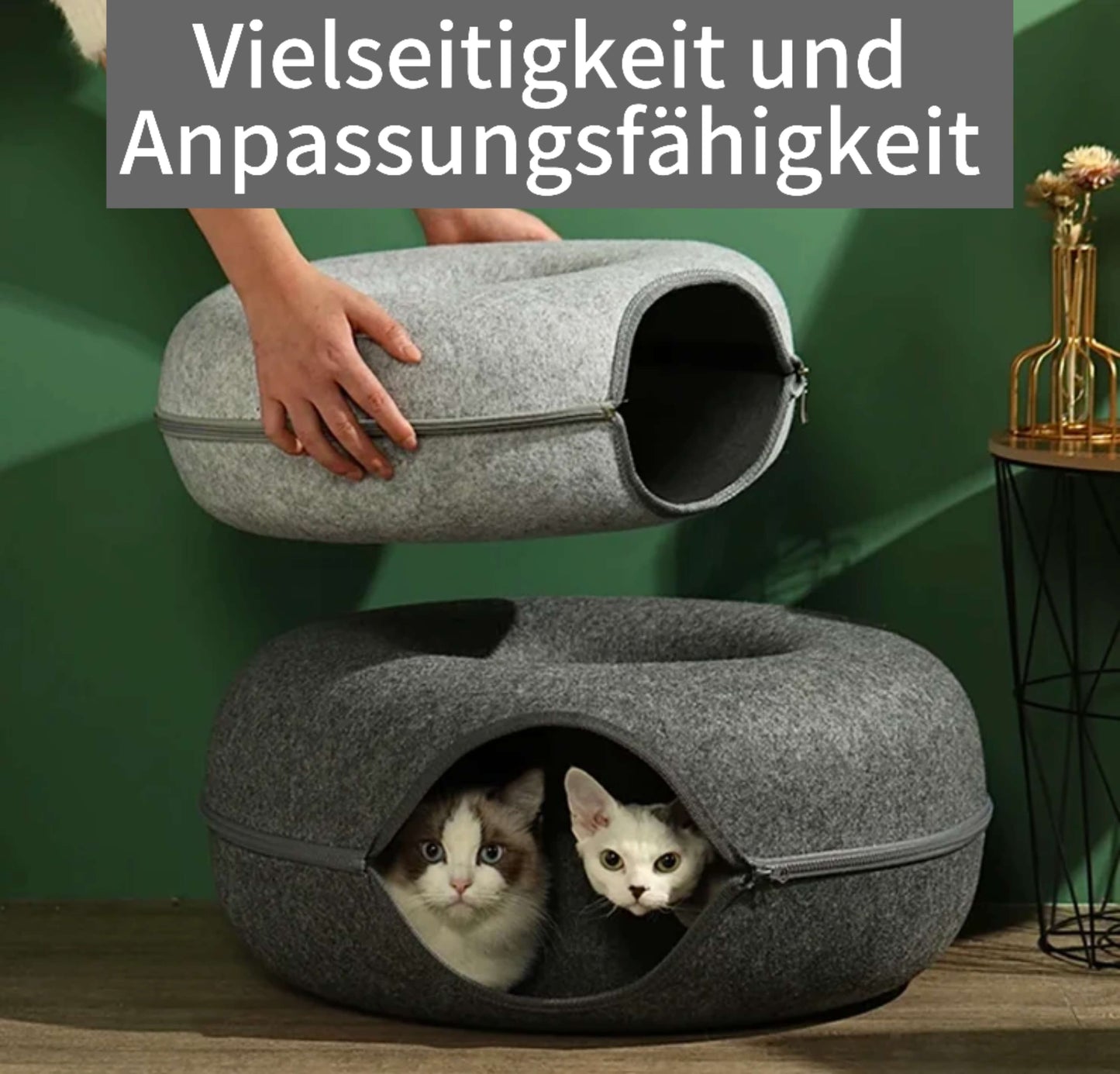Cat Toy Turner Natural Wool Felt | Cozy Cat Haven-6