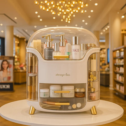 Multi-Level Makeup Organizer with Clear Lid
