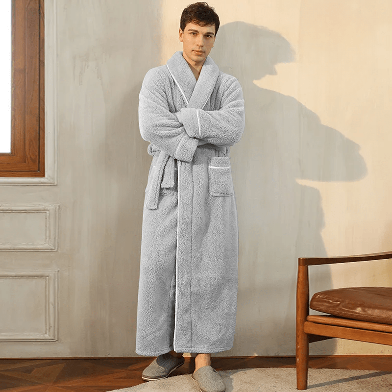 Neville | Unisex Plush Fleece Bathrobe for Women