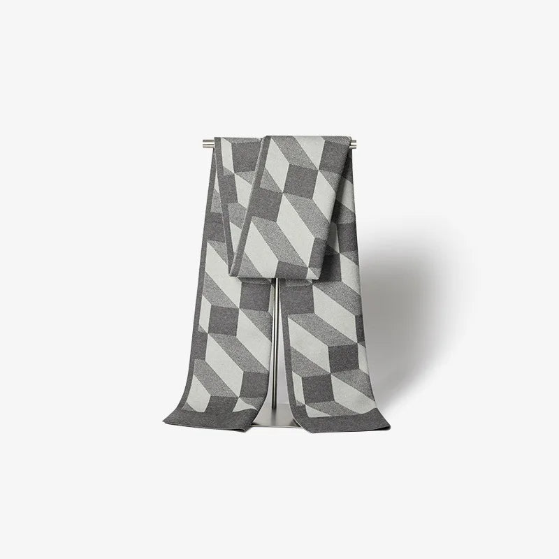 Men Patterned Winter Scarf | Veniel