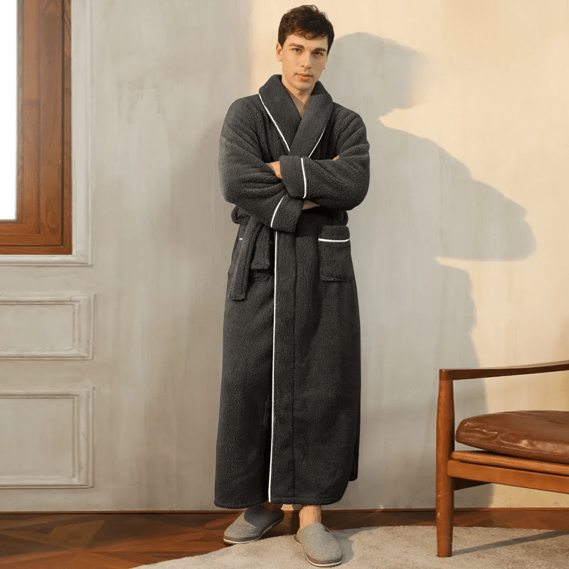 Neville | Unisex Plush Fleece Bathrobe for Women