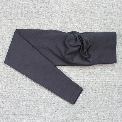 Women Gym Leggings Black Seamless Polyester | Bella-6