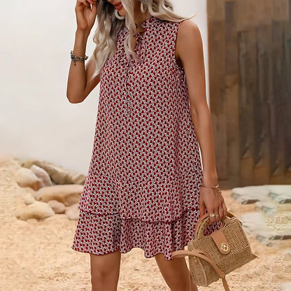 Button-Down Sleeveless Dress with Keyhole Neckline | Avianne