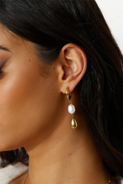 Women Gold Earrings for Women Gold Plated Pearl | Elegant Charm-2