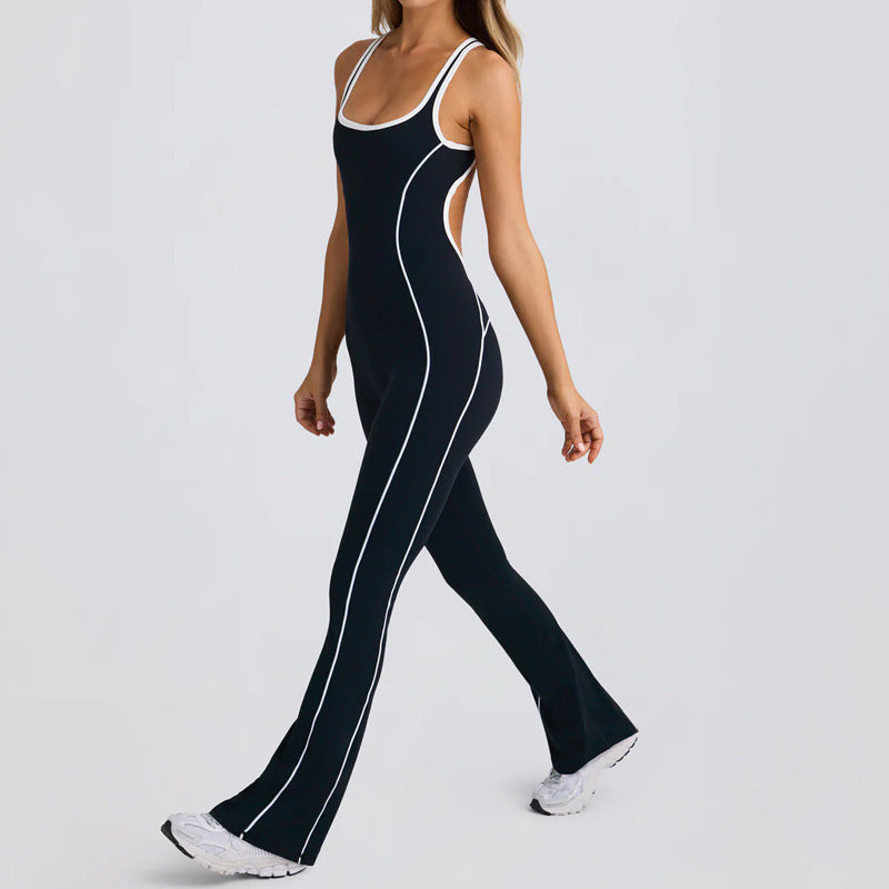 Variant image for Women Jumpsuit White Nylon Spandex | Bella-1