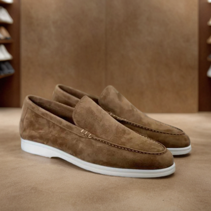 Variant image for Men's Suede Loafers Brown | Elvy-23