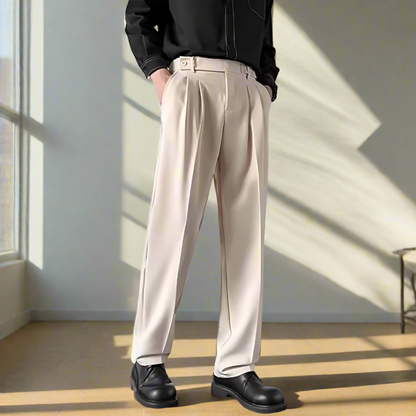 Men Casual Pants Black Cotton | Italian Style-3
