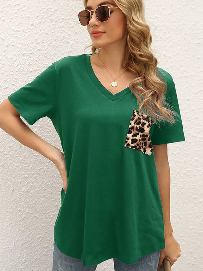 Women Graphic Tee Leopard Print Knit | Trendy-5
