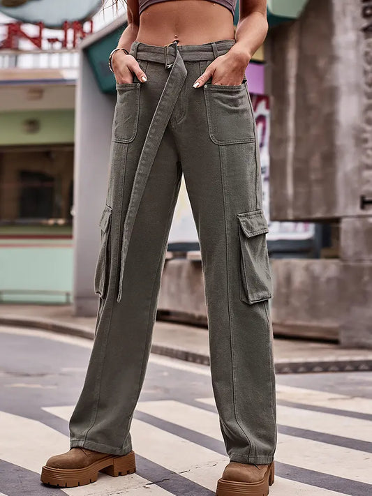Men's Cargo Pants Blue Denim | Urban Style-1