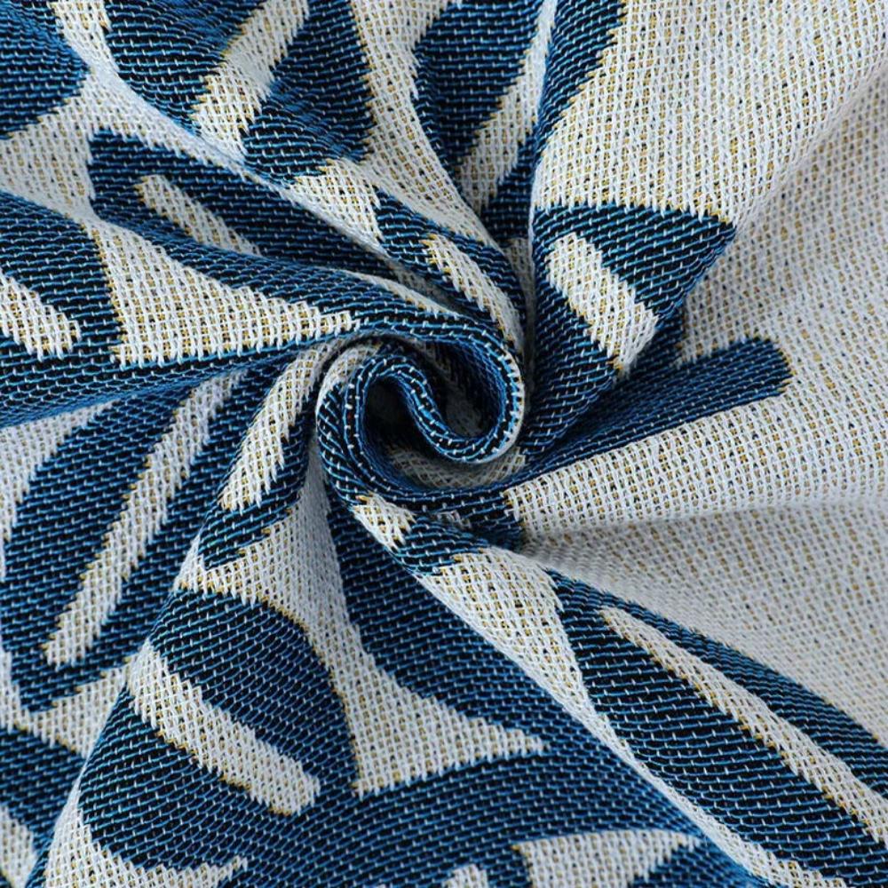 Sofa Cover Beige Cotton Linen | Elegant Tassel Design 4