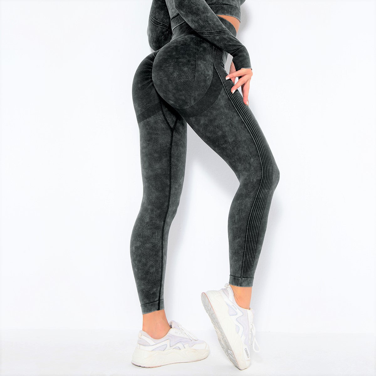 Variant image for Women Leggings Black Nylon Spandex | Feather-28